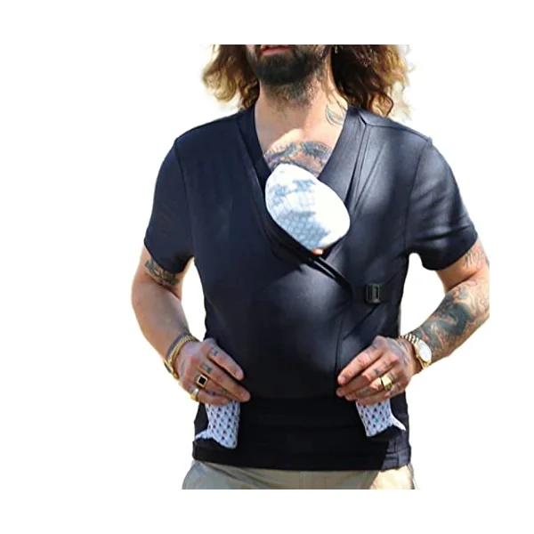 Amtopiyo Dad Kangaroo T-Shirt Mom Soothe Baby Wrap Carrier V Neck Short Sleeve Tank Tops