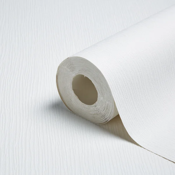 Anaglypta Luxury Precision White Bark Vintage Blown Wallpaper