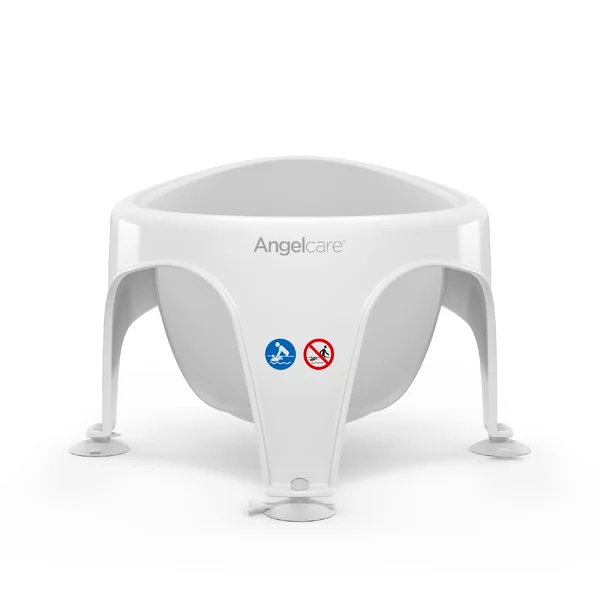 Angelcare - Baby Bath Seat - Soft Touch Support - Water Level Indicator - Fixation by Suction Cups - Grey