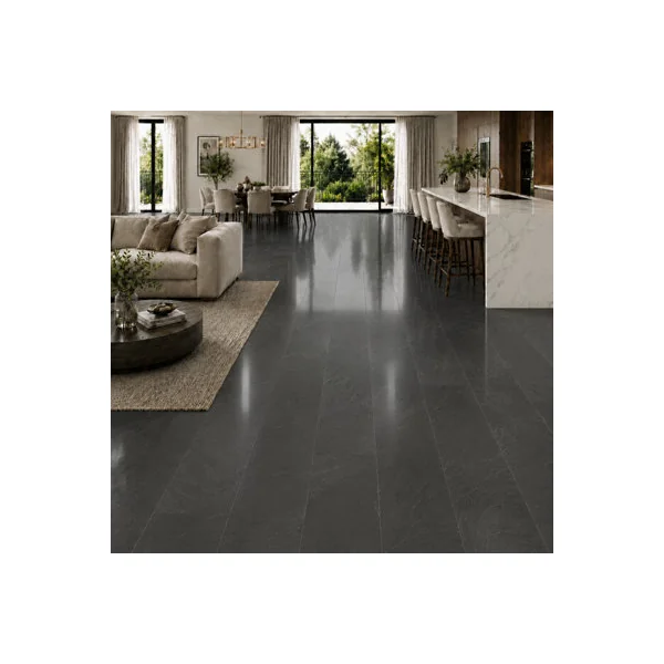 Anglo Flooring Marbra Natural Slate, Gloss Slate Tile Effect, Laminate Flooring, 8mm, 2.19m²