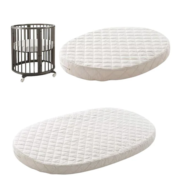 Anti Allergy Foam Mattress for Stokke Sleepi Cot Bed Highly Breathable, Water-Resistant Quilted Cover Premium Baby Mattress (123 x 69 x 7.5 cm)