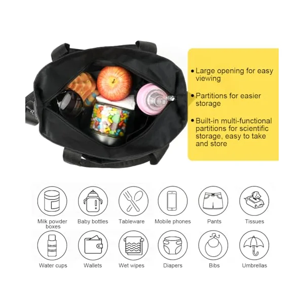 Aolso Baby Changing Bag, Multifunctional Nappy Changing Bags For Mom And Dad, Portable Messenger Tote Bag with Adjustable Straps,Maternity Diaper Bag Travel Tote Bag