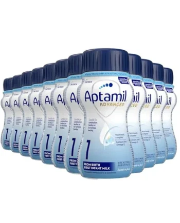 Aptamil 1 Advanced First Infant Milk Ready to Feed From Birth, 12 x 200ml | Baby Formula Liquid Bottles, No Preparation Required, No Palm Oil, Nutritionally Complete, 50 Years of Breastmilk Research