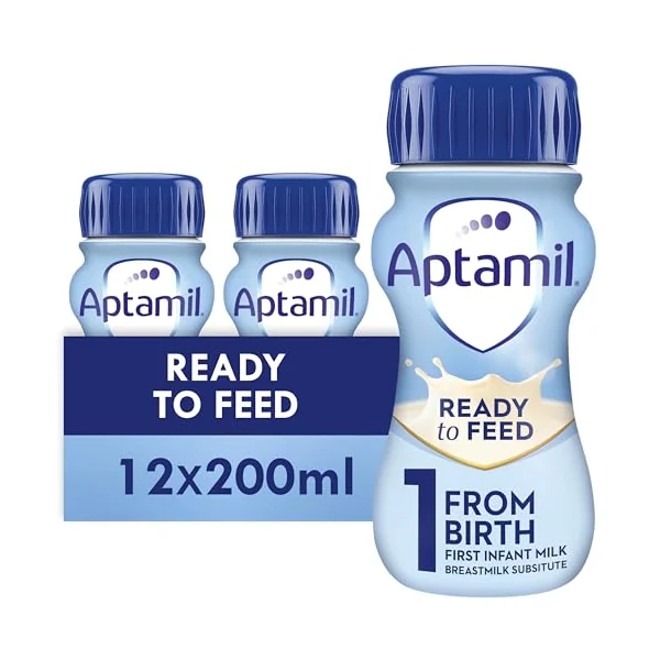 Aptamil 1 First Infant Baby Milk Liquid Formula, Ready to Feed, From Birth | Ready to use baby milk formula liquid