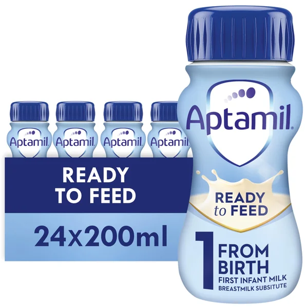 Aptamil 1 First Infant Baby Milk Ready To Use Liquid Formula, From Birth, | Ready to use baby milk formula liquid