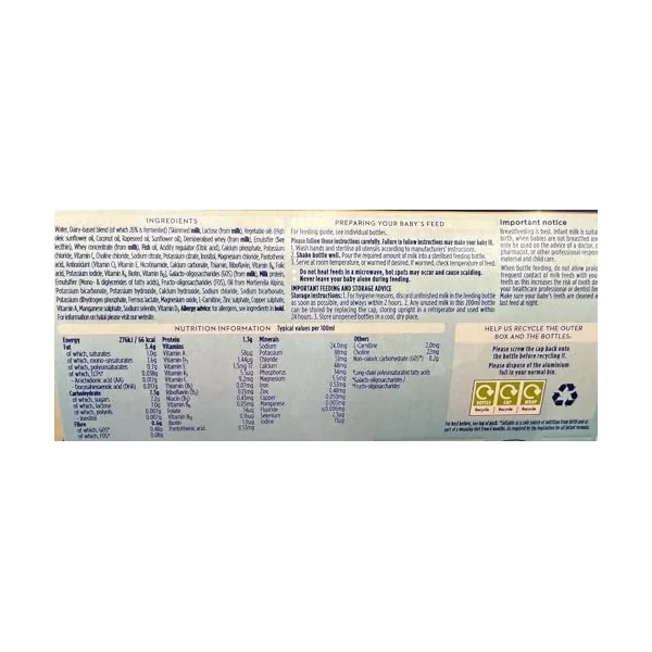 Aptamil 1 First Infant Baby Milk Ready to Use Liquid Formula, from Birth, | Ready to use baby milk formula liquid