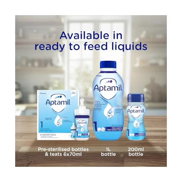 Aptamil 1 First Infant Milk Powder 0-12 Months, 800g | No Palm Oil, Nutritionally Complete, 50 Years of Breastmilk Research, Patented Formulation, Infant Formula