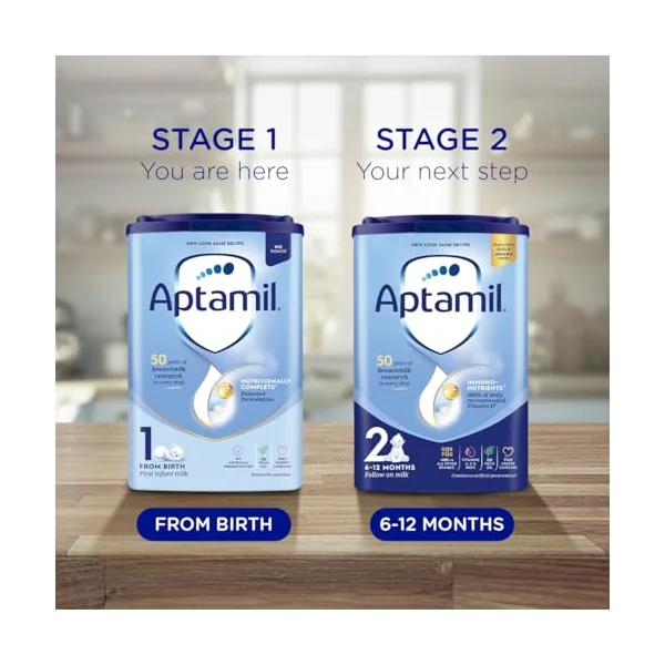 Aptamil 1 First Infant Milk Powder 0-12 Months, 800g | No Palm Oil, Nutritionally Complete, 50 Years of Breastmilk Research, Patented Formulation, Infant Formula
