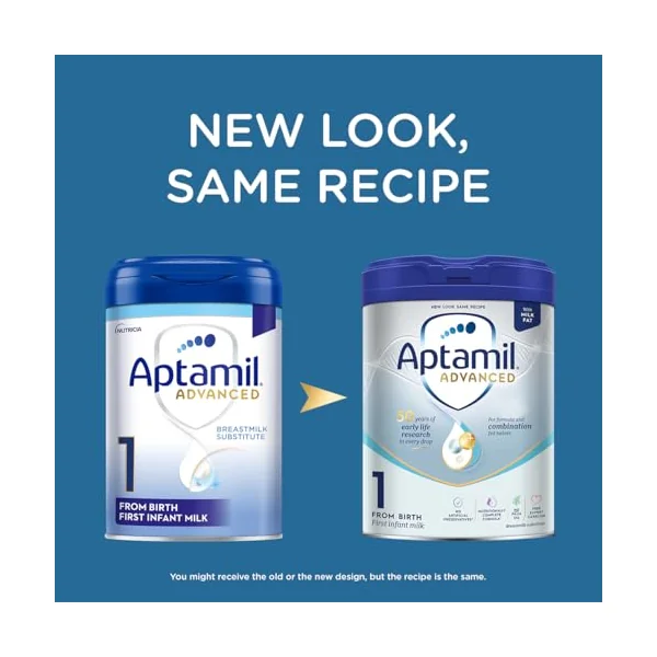 Aptamil Advanced 1 First Infant Baby Milk Powder Formula, from Birth, 800g