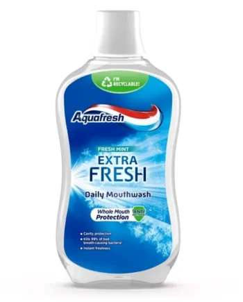 Aquafresh Extra Fresh Daily Fresh Mint Mouthwash 500ml