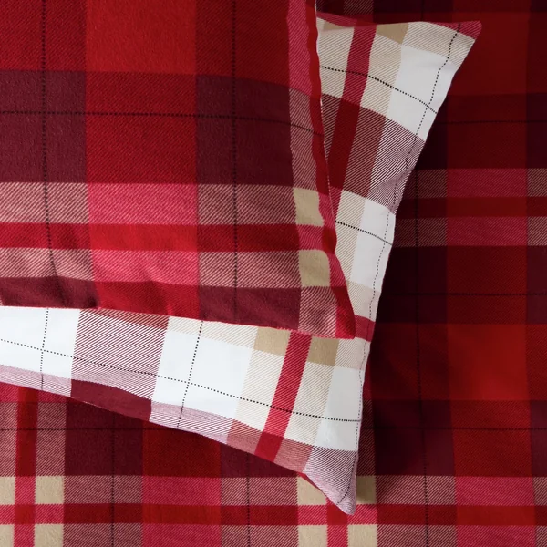 Argos Home Brushed Cotton Check Red Bedding Set - Single