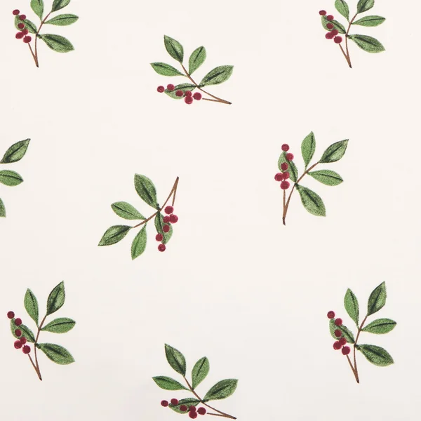 Argos Home Foliage Printed Standard Pillowcase Pair - Cream