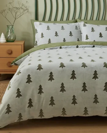 Argos Home Xmas Trees Fleece Bedding Set - Single
