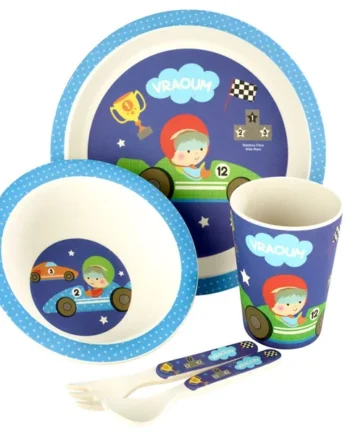 Arthur Price Bambino Little Racer Children's 5 Piece Bamboo Dinnerware Set