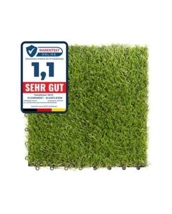 Artificial Grass Interlocking Decking Tile 30 x 30 cm Weatherproof Balcony & Patio Flooring