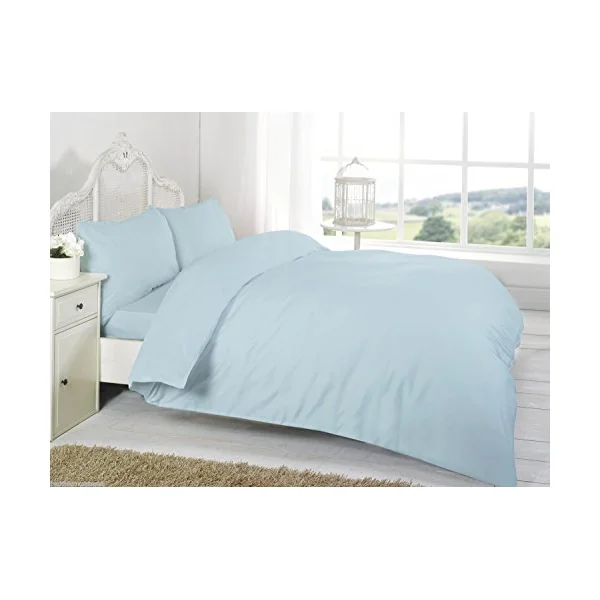 Artistic Fashionista Luxury Hotel Quality 200 Thread Count 100% Egyptian Cotton COT BED DUVET COVER SET or COT BED FITTED SHEET (Cot Bed Duvet Cover Set, Aqua)