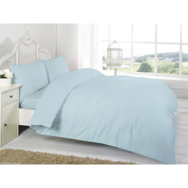 Artistic Fashionista Luxury Hotel Quality 200 Thread Count 100% Egyptian Cotton COT BED DUVET COVER SET or COT BED FITTED SHEET (Cot Bed Duvet Cover Set, Aqua)