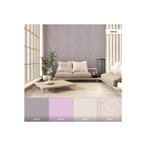AS Creation Cherry Blossom Floral Flower Trail Wallpaper Grey Pink Beige 37912-2
