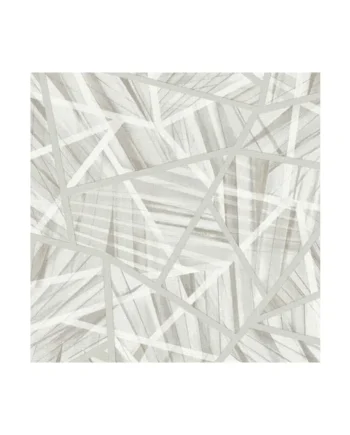 AS Creation Geometric Grass Leaves Geo Vinyl Non Woven Grey Wallpaper