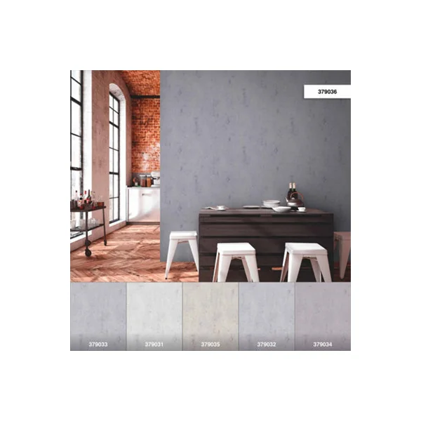 AS Creation Industrial Stone Concrete Distressed Grey Metallic Texture Wallpaper 37903-6