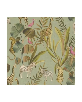 AS Creation Safari Animals Green Wallpaper Dense Jungle Paste The Wall Vinyl