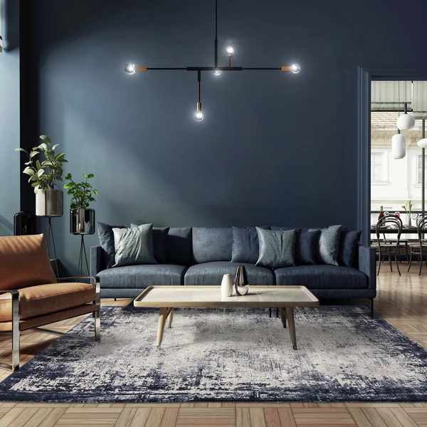 Asiatic Kuza Navy Rug - 80x150cm