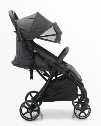 Aya Easy Fold Compact Stroller – Newborn to 4 Years, Lightweight Travel Pram with 5-Point Harness, One-Hand Fold, Cupholder & Raincover – Portable, Durable & Comfortable Baby Buggy (Stone Grey)