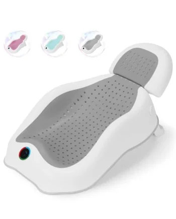 babove Baby Bath Support | Newborn Bathtub with Thermometer,Ideal for Babies Less Than 6 Months Old Collapsible Bathtub-2 Position, Baby tubs for Newborn Essentials Must Haves (Gray)