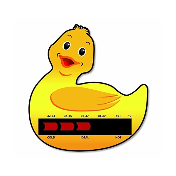 Baby and Child Home and Travel Thermometer Set to Monitor Temperature - Duck Baby Bath Thermometer & Duck Baby Room Nursery Thermometer