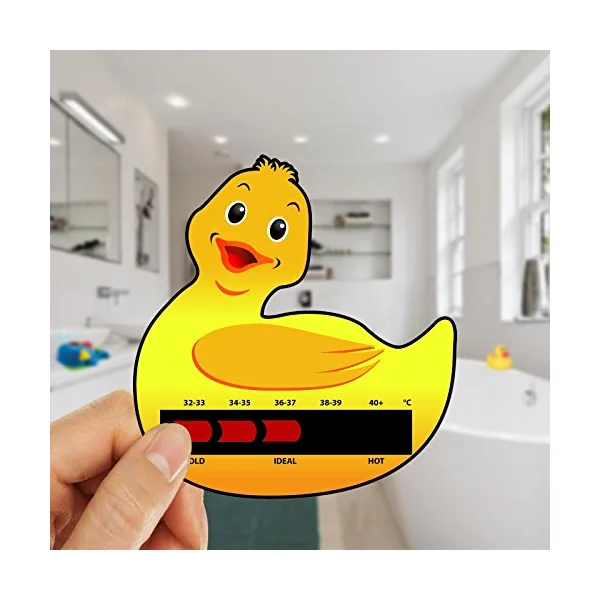 Baby and Child Home and Travel Thermometer Set to Monitor Temperature - Duck Baby Bath Thermometer & Duck Baby Room Nursery Thermometer