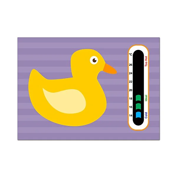 Baby and Child Home and Travel Thermometer Set to Monitor Temperature - Duck Baby Bath Thermometer & Duck Baby Room Nursery Thermometer