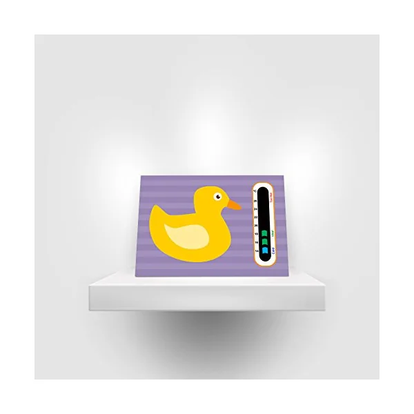 Baby and Child Home and Travel Thermometer Set to Monitor Temperature - Duck Baby Bath Thermometer & Duck Baby Room Nursery Thermometer
