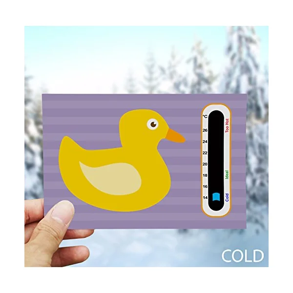 Baby and Child Home and Travel Thermometer Set to Monitor Temperature - Duck Baby Bath Thermometer & Duck Baby Room Nursery Thermometer