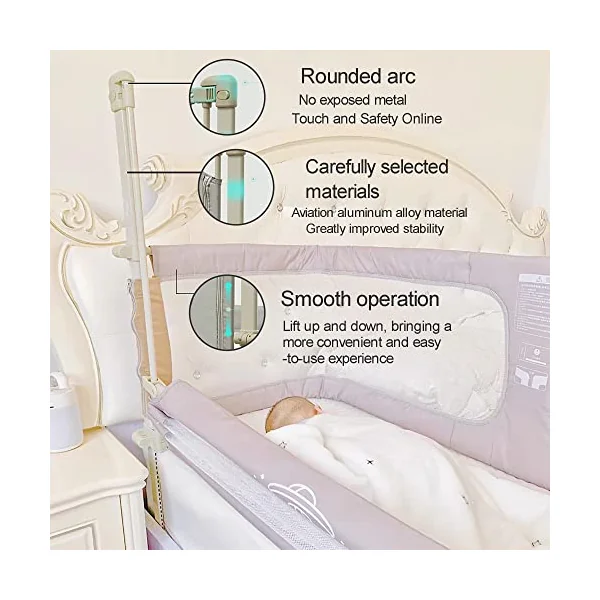 Baby bassinets bedside sleeper 3 in 1, Baby Bedside Sleeper, co sleeper for baby in bed,Portable Crib,breathable and visible mesh window,soft washable liner cover,co sleeper bassinet attach to bed ( C