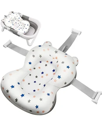 Baby Bath Cushion, Bathtub Pad & Mat Pillow for Newborns to 12 Months - Anti-Slip Support Seat Pads, Shower & Tub Accessories