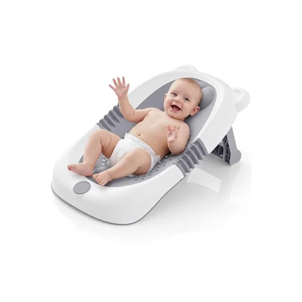 Baby Bath Seat Foldable Baby Bath Support 0-6 Months Travel Bath Chair for Bathtub Ergonomic Design Baby Essential