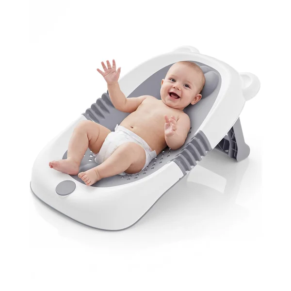 Baby Bath Seat Foldable Baby Bath Support 0-6 Months Travel Bath Chair for Bathtub Ergonomic Design Baby Essential