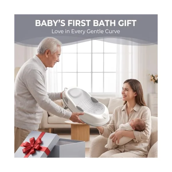 Baby Bath Seat: Soft Baby Bath Support, Non-Slip Lightweight for Newborns Up to 6 Months