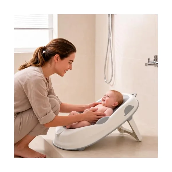 Baby Bath Seat: Soft Baby Bath Support, Non-Slip Lightweight for Newborns Up to 6 Months