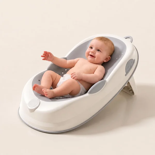 Baby Bath Seat: Soft Baby Bath Support, Non-Slip Lightweight for Newborns Up to 6 Months