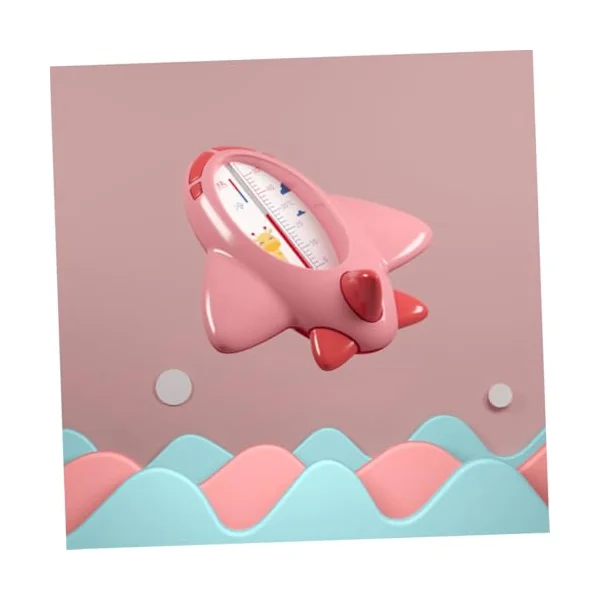 Baby Bath Thermometer 2pcs Pink Pp Waterproof Adorable | Water Temperature Measuring and Room Temperature Checking, Bathing Use for Bathtub, Floating Design