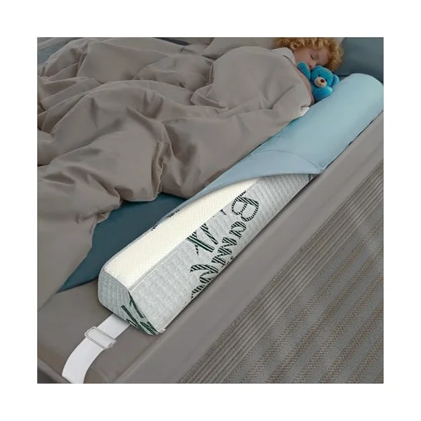 Baby Bed Bumpers for Toddlers with Adjustable Band | Foam Bed Guard Rail for Kids Bed Twin Full Queen King Size Bed, 1 Pack