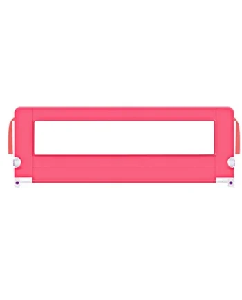 Baby Bedrail Bed Guard Bumper, 1pack 180 degree Swing Down Portable Bed Guard, Baby Toddler Bed Rail, Foldable Washable,Pink,180cm*75cm