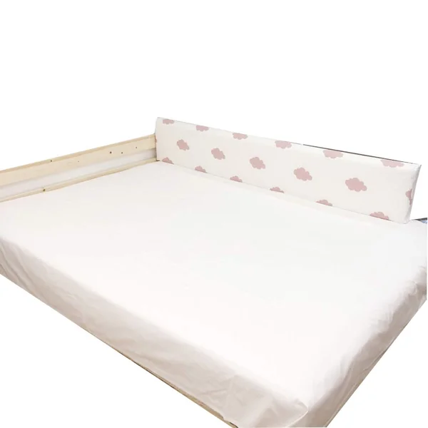 Baby Bedrail Bed Guard Bumper, 1Pack Full Size Memory Foam Washable Bed Rail for Toddlers Bedrail Guard, Soft For Kids Child,White,150cm*30cm