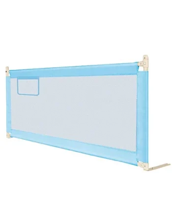 Baby Bedrail Bed Guard Bumper, 1Pack Vertical Lifting Baby Bed Rail Guard, Washable For Toddlers Kids Twin Bed Queen Bed,Blue,150cm*75cm