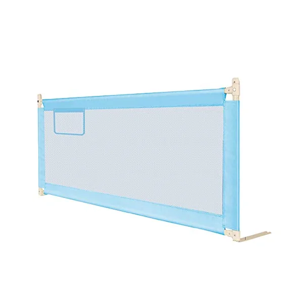 Baby Bedrail Bed Guard Bumper, 1Pack Vertical Lifting Baby Bed Rail Guard, Washable For Toddlers Kids Twin Bed Queen Bed,Blue,150cm*75cm