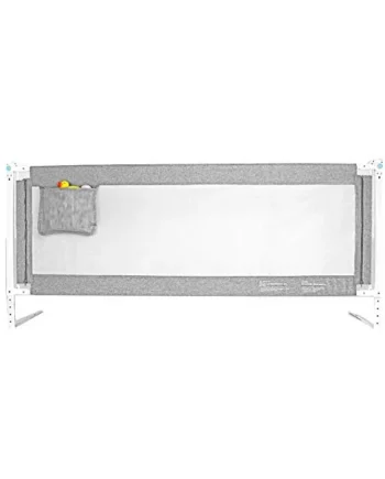 Baby Bedrail Bed Guard Bumper, Anti-Fall Children's Bed Rail Vertical Lift Crib Guardrail, For Toddler Twin Bed Queen Bed,Gray,120cm*68cm