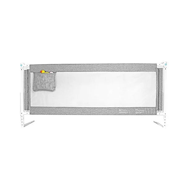 Baby Bedrail Bed Guard Bumper, Anti-Fall Children's Bed Rail Vertical Lift Crib Guardrail, For Toddler Twin Bed Queen Bed,Gray,120cm*68cm