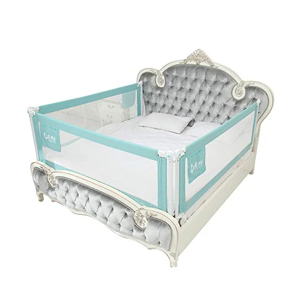 Baby Bedrail Bed Guard Bumper, Anti-Fall Children's Bed Rail Vertical Lift Crib Guardrail, For Toddler Twin Bed Queen Bed,Gray,120cm*68cm