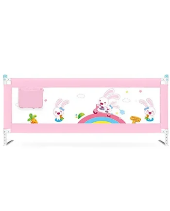 Baby Bedrail Bed Guard Bumper, Anti-Fall Vertical Lifting Bed Rail for Toddlers Bedrail Guard, For Kids Queen Bed King Bed,Pink,120cm*83cm